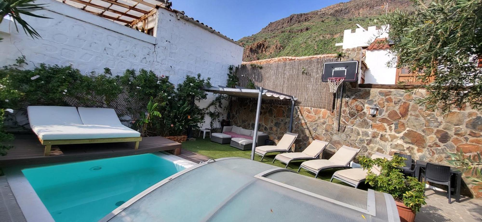 Casa Agustin Pool 27 ºc Villa Fátaga Buitenkant foto